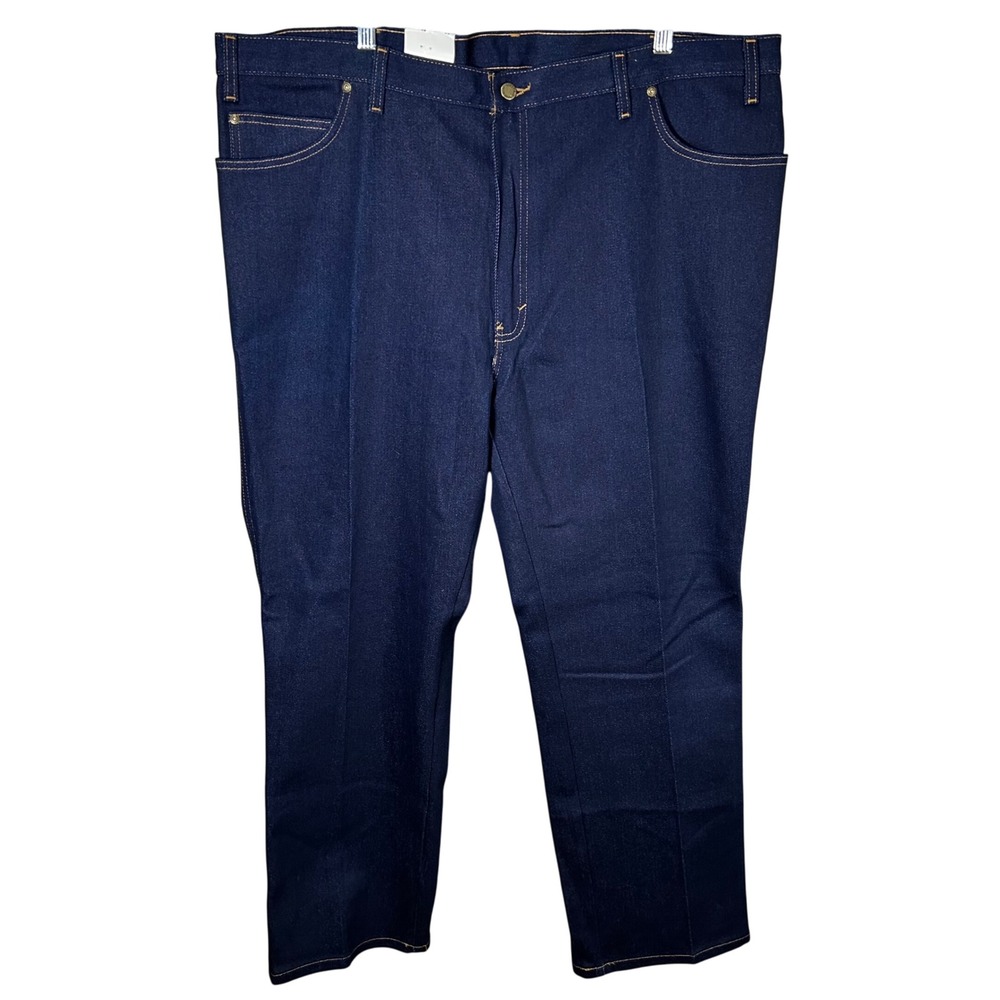 Long Haul Denim Jeans Mens‎ 46x30 Dark Wash Relaxed Fit Cotton Blend NWT